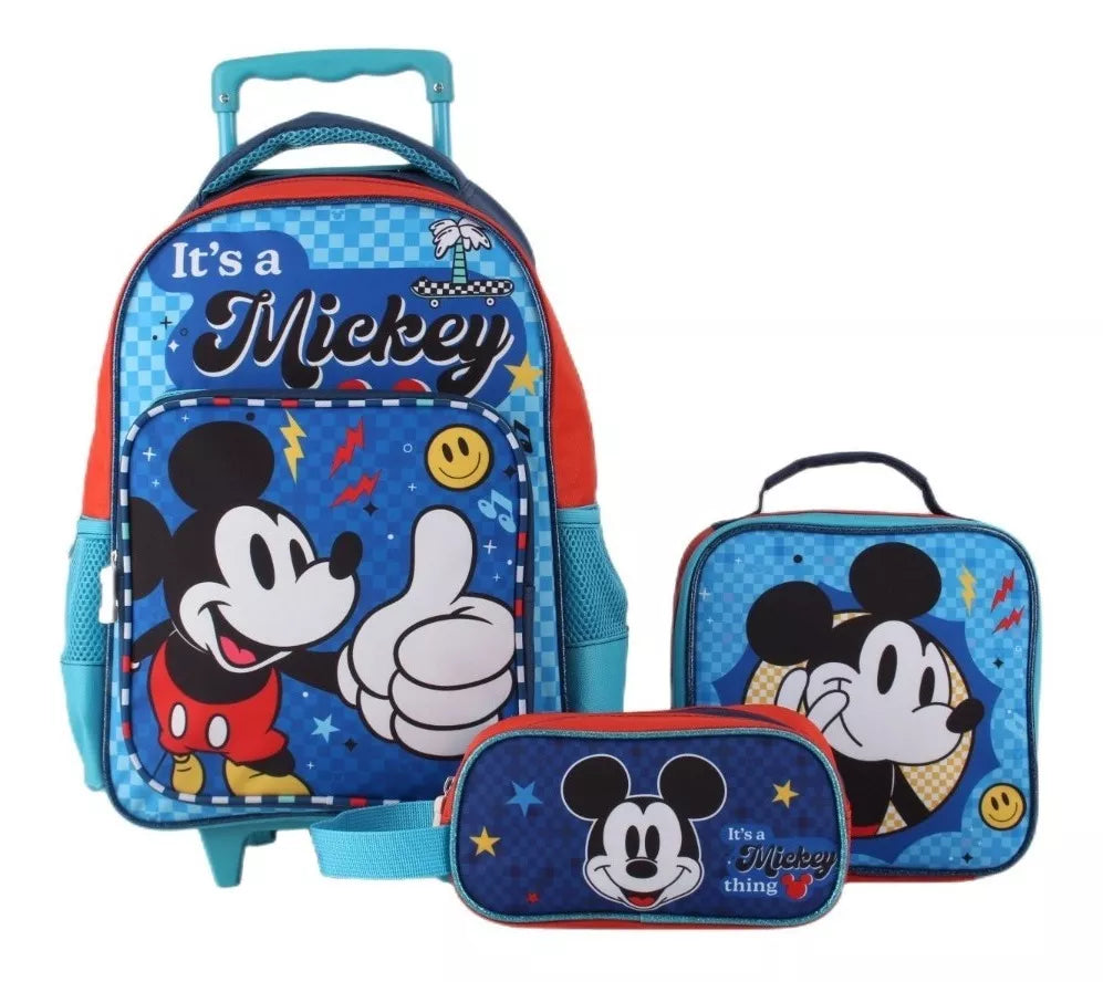 Mochila Mickey Mouse Trolley Lonch Estu